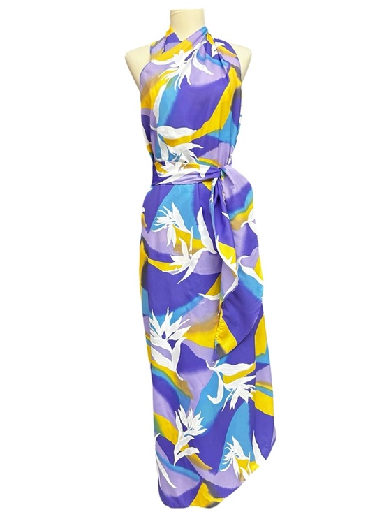 Hilo Hattie Other - Vintage Hilo Hatties Hawaii Purple Floral Wrap Dress Convertible Maxi Skirt
